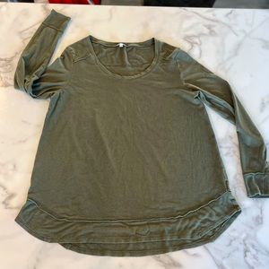Long sleeve olive green shirt